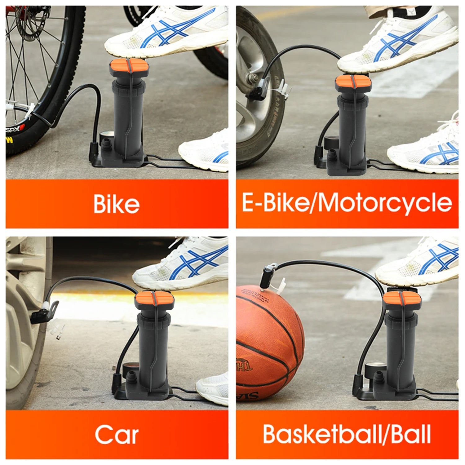 Portable Mini Foot Pump for Bicycle, Bike, and Car Portable Mini Foot Pump for Bicycle, Bike, and Car